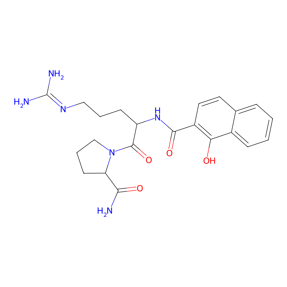 1-Hydroxy-2-naphthoyl-Arg-Pro amide molecular structure, CAS 178925-65-0