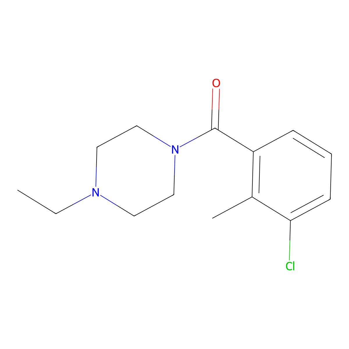(3-Chloro-2-methylphenyl)(4-ethyl-1-piperazinyl)methanone molecular structure, CAS 1789287-64-4