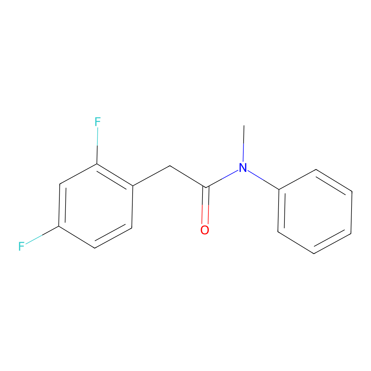 2,4-Difluoro-N-methyl-N-phenylbenzeneacetamide molecular structure, CAS 1789298-05-0