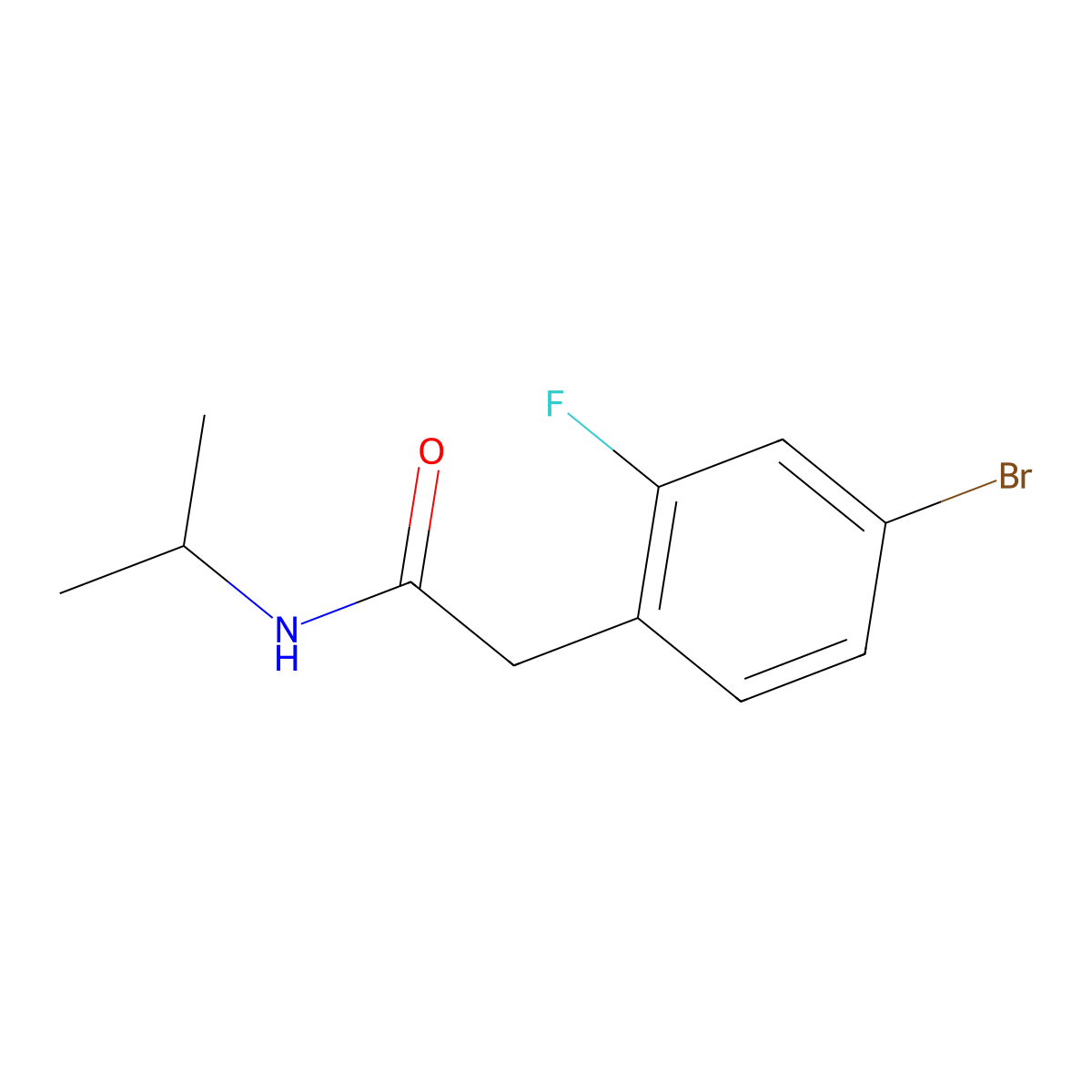 2-(4-Bromo-2-fluoro-phenyl)-N-isopropyl-acetamide molecular structure, CAS 1789298-27-6