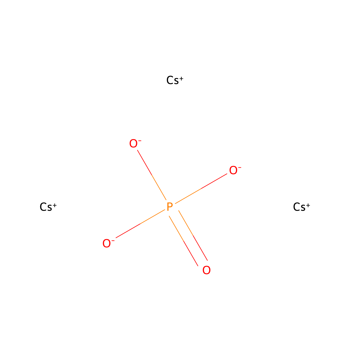 Cesium phosphate molecular structure, CAS 17893-64-0