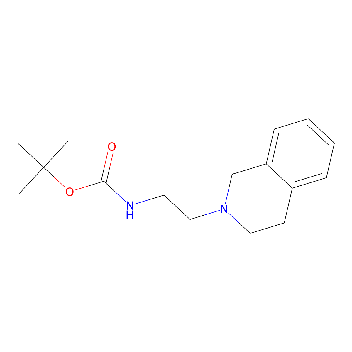 tert-butyl N-(2-(1,2,3,4-tetrahydroisoquinolin-2-yl)ethyl)carbamate molecular structure, CAS 1789312-84-0