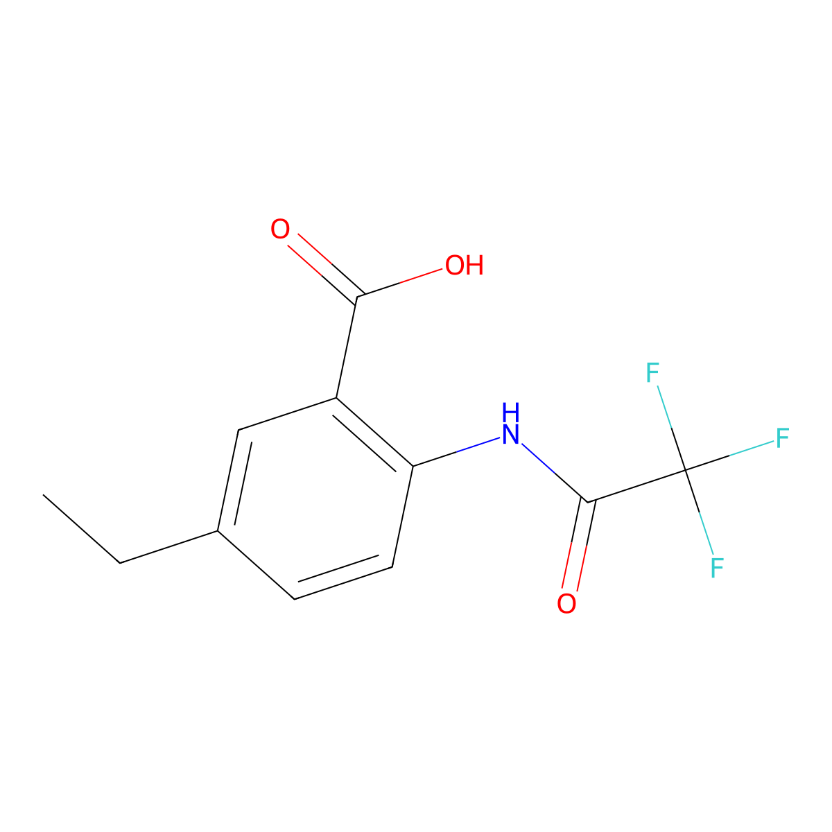 5-Ethyl-2-(trifluoroacetamido)benzoic acid molecular structure, CAS 1789312-89-5