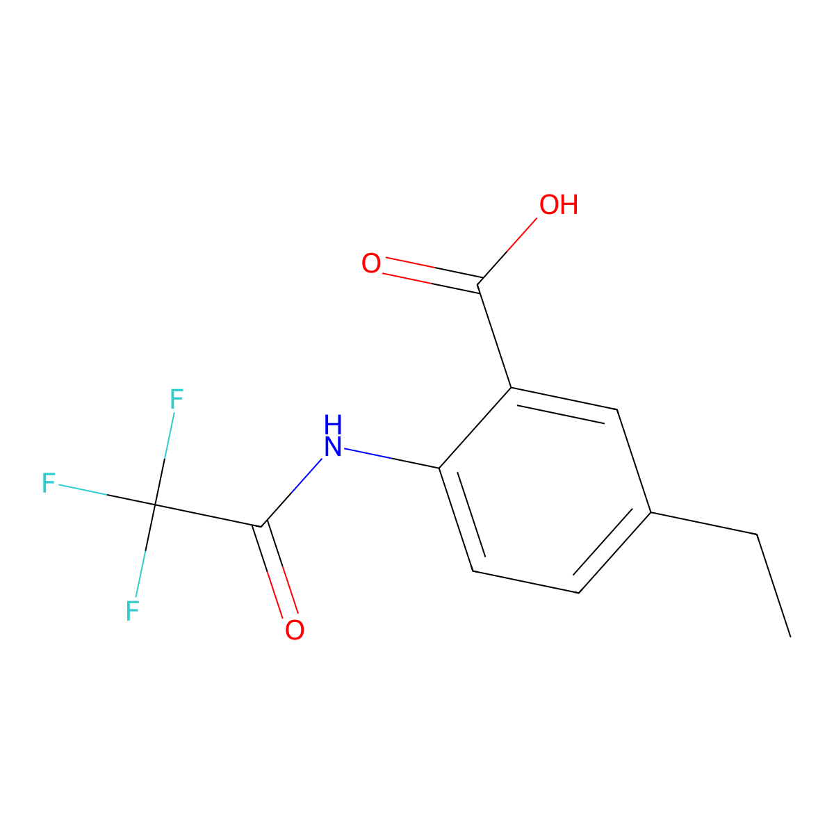 5-Ethyl-2-(trifluoroacetamido)benzoic acid molecular structure, CAS 1789312-89-5