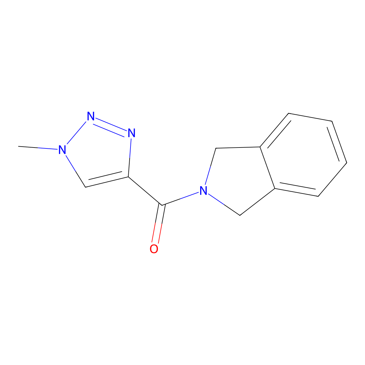 2-(1-methyl-1H-1,2,3-triazole-4-carbonyl)-2,3-dihydro-1H-isoindole molecular structure, CAS 1789313-24-1