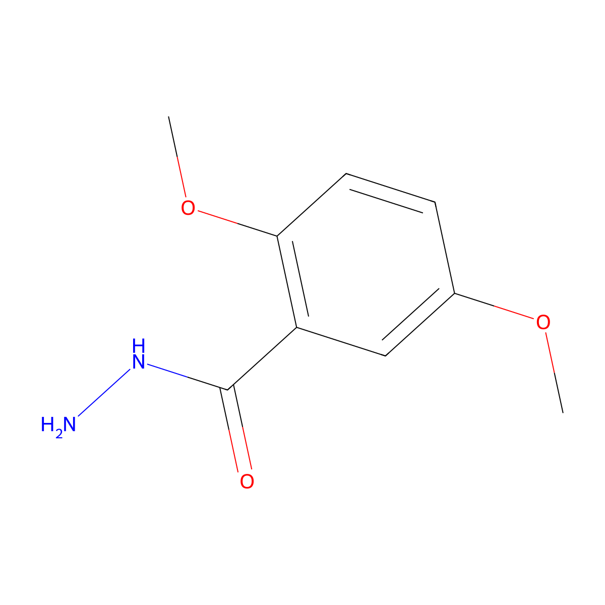 2,5-Dimethoxybenzhydrazide molecular structure, CAS 17894-25-6
