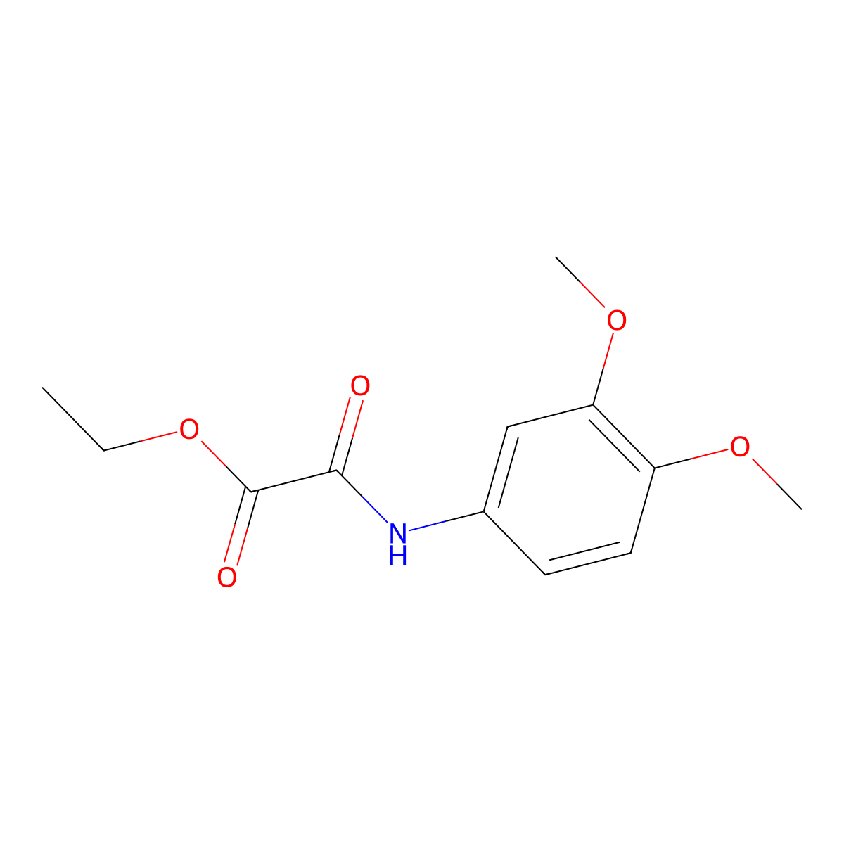 Ethyl [(3,4-dimethoxyphenyl)amino](oxo)acetate molecular structure, CAS 17894-50-7