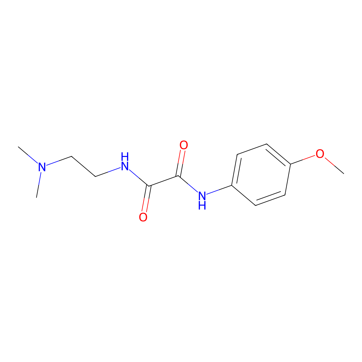 N1-(2-(dimethylamino)ethyl)-N2-(4-methoxyphenyl)oxalamide molecular structure, CAS 17894-51-8