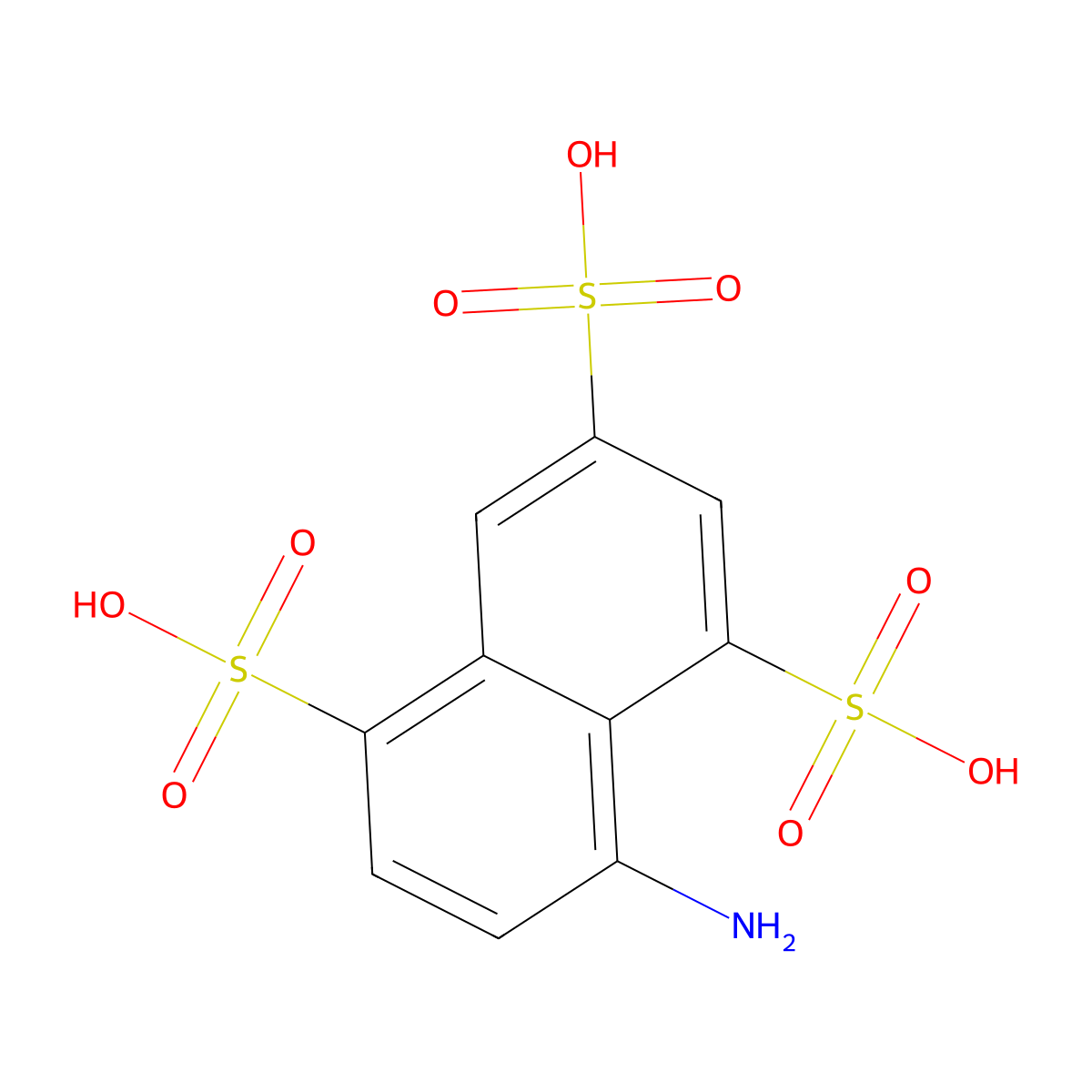 8-Aminonaphthalene-1,3,5-trisulfonic acid molecular structure, CAS 17894-99-4