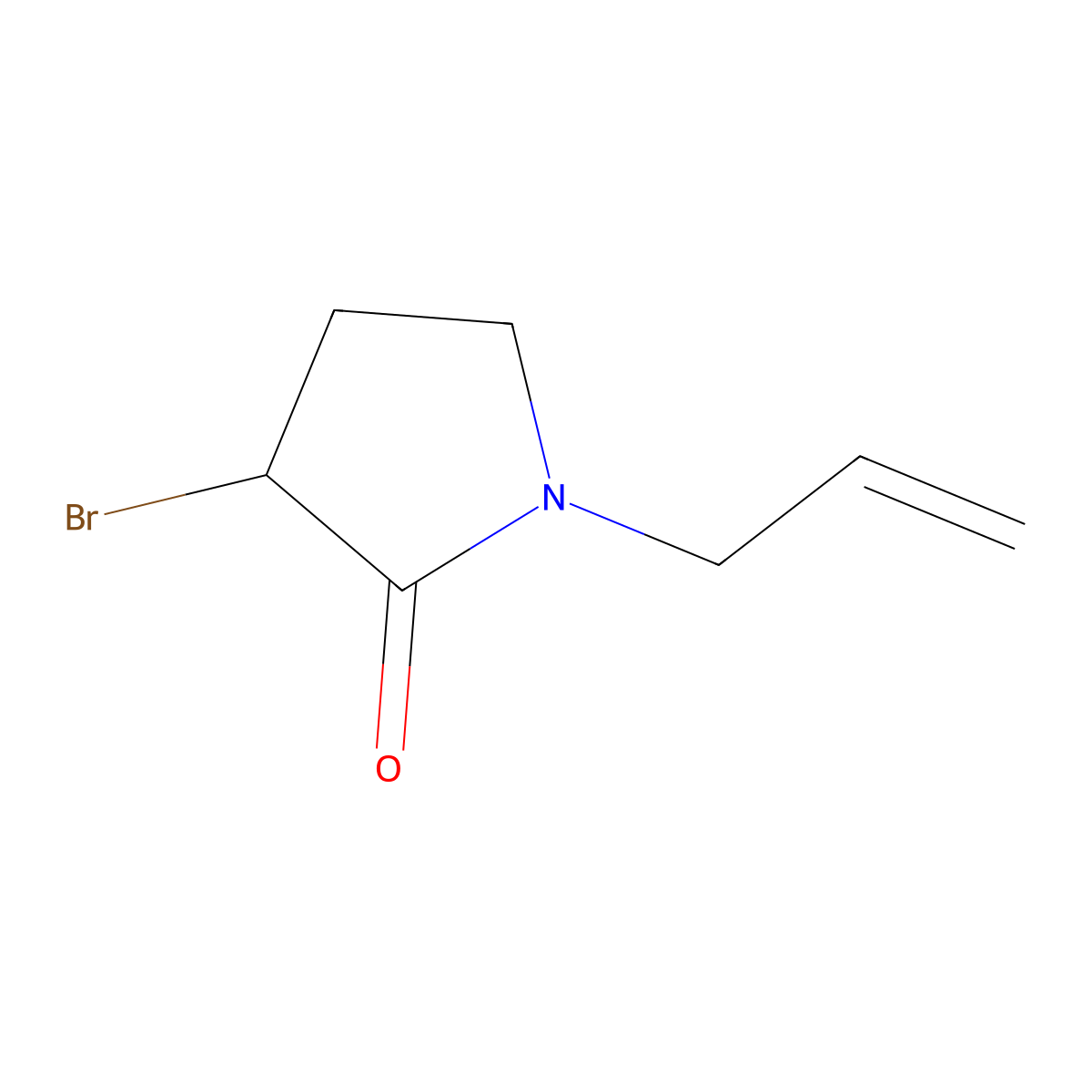 3-Bromo-1-(prop-2-en-1-yl)pyrrolidin-2-one molecular structure, CAS 178946-25-3