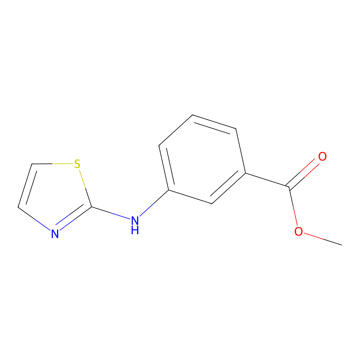 Methyl 3-[(1,3-thiazol-2-yl)amino]benzoate molecular structure, CAS 1789473-09-1