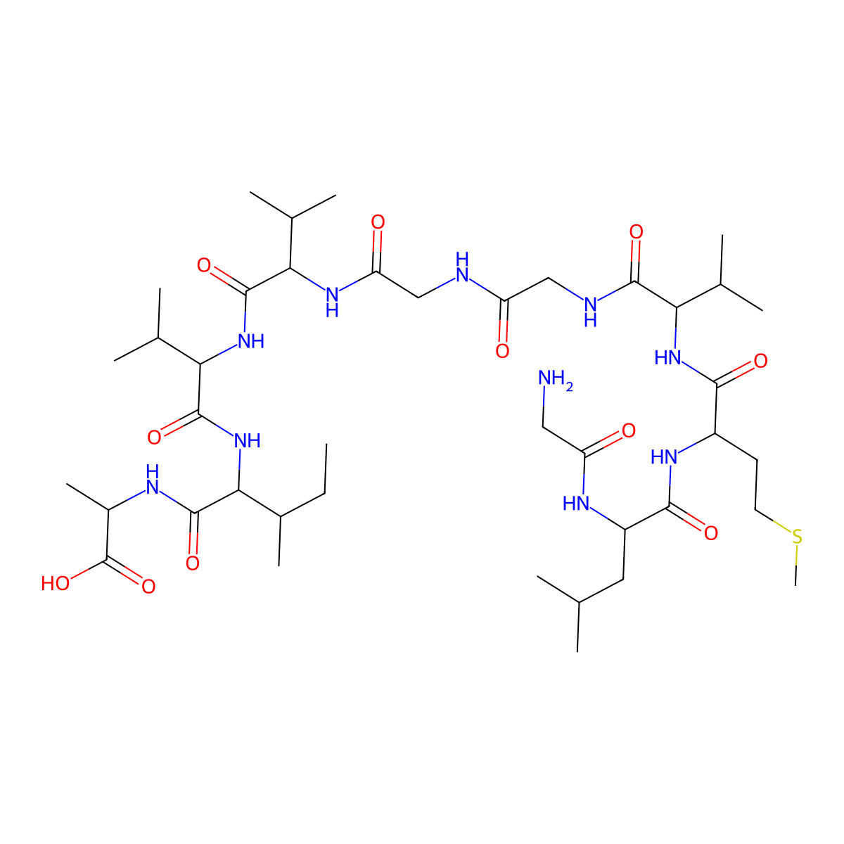 Amyloid beta-protein (33-42) molecular structure, CAS 178949-81-0