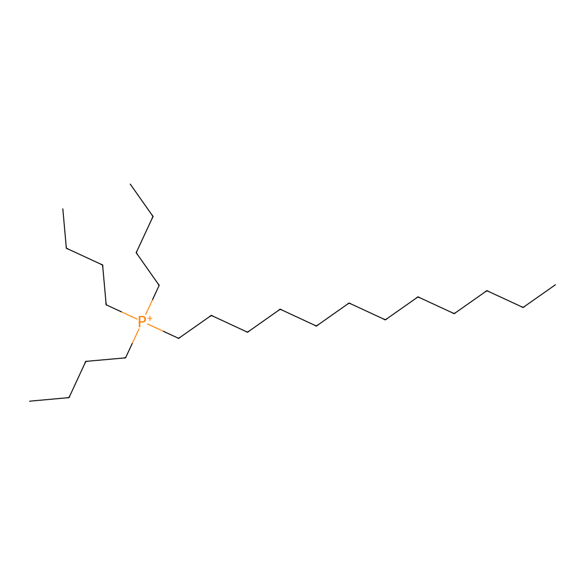 Tributyl(dodecyl)phosphanium molecular structure, CAS 17895-73-7