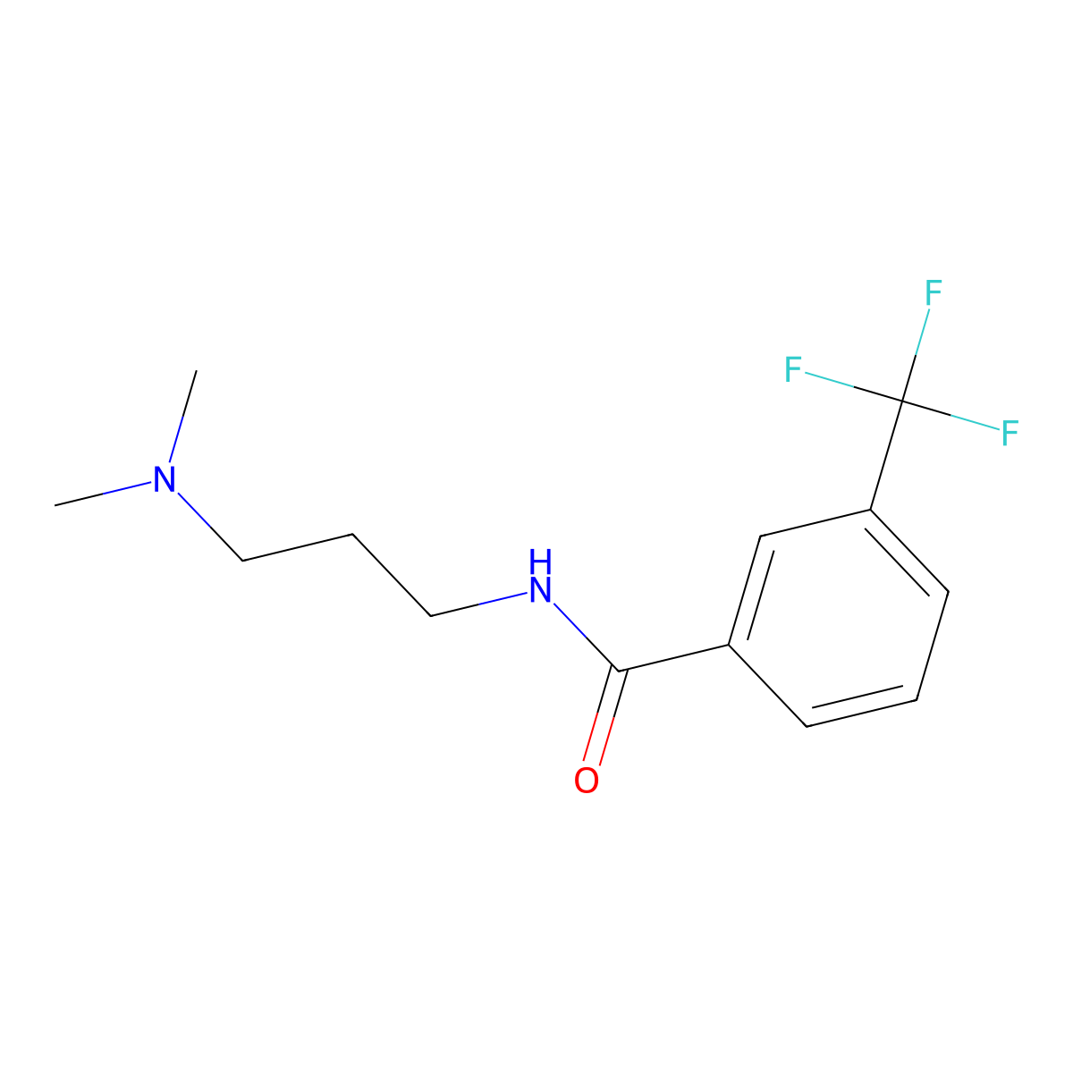 N-[3-(Dimethylamino)propyl]-3-(trifluoromethyl)benzamide molecular structure, CAS 1789679-97-5