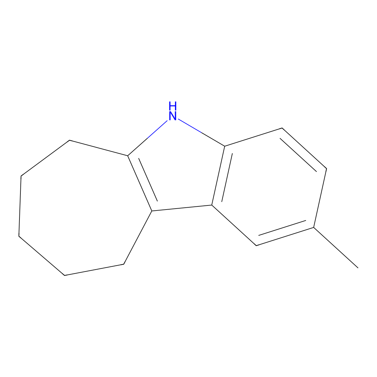 2-Methyl-5,6,7,8,9,10-hexahydrocyclohepta[b]indole molecular structure, CAS 17897-01-7