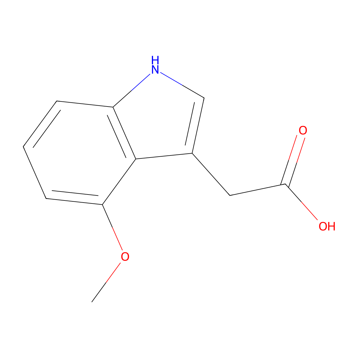 2-(4-methoxy-1H-indol-3-yl)acetic acid molecular structure, CAS 17897-49-3