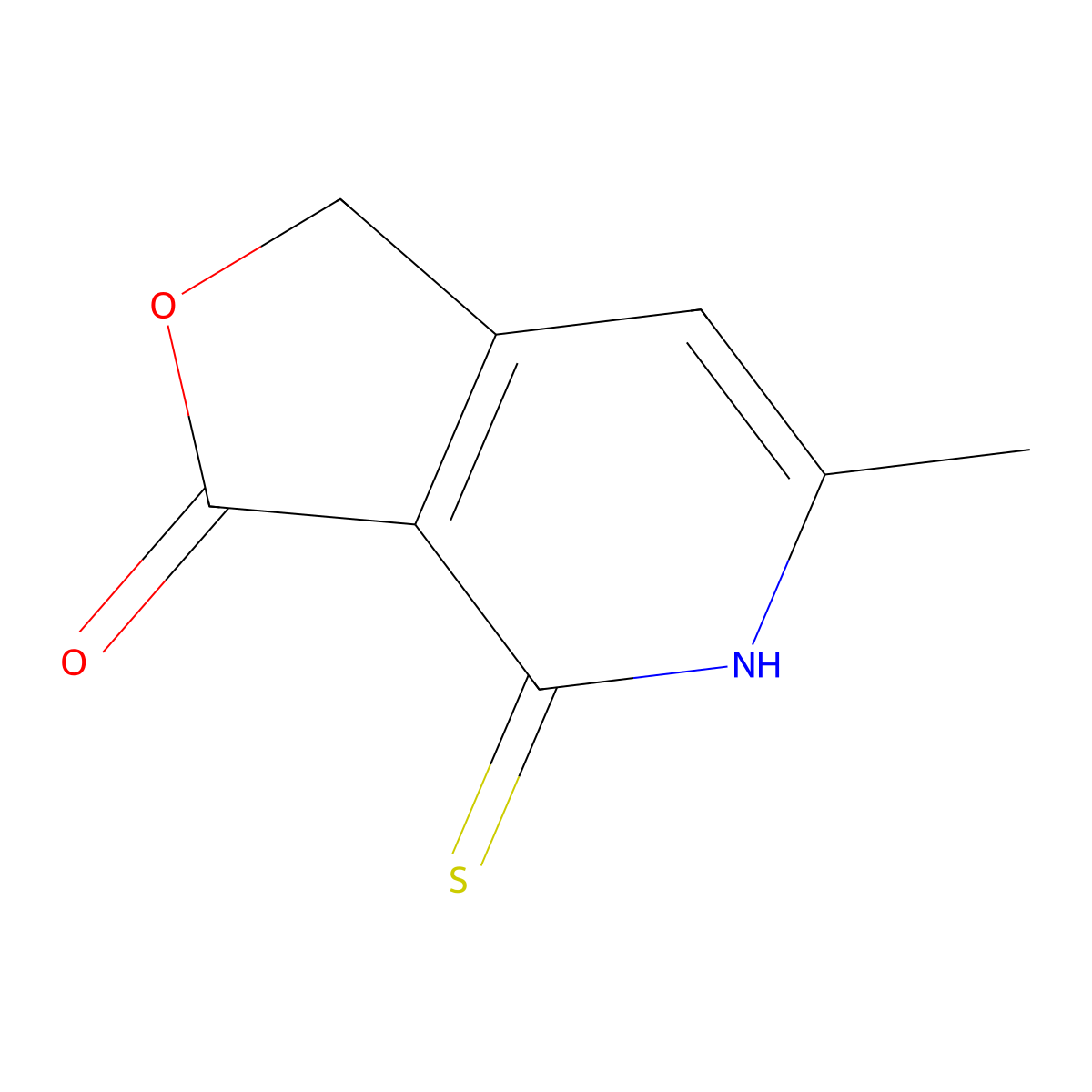 6-methyl-4-thioxo-4,5-dihydrofuro[3,4-c]pyridin-3(1H)-one molecular structure, CAS 178970-86-0