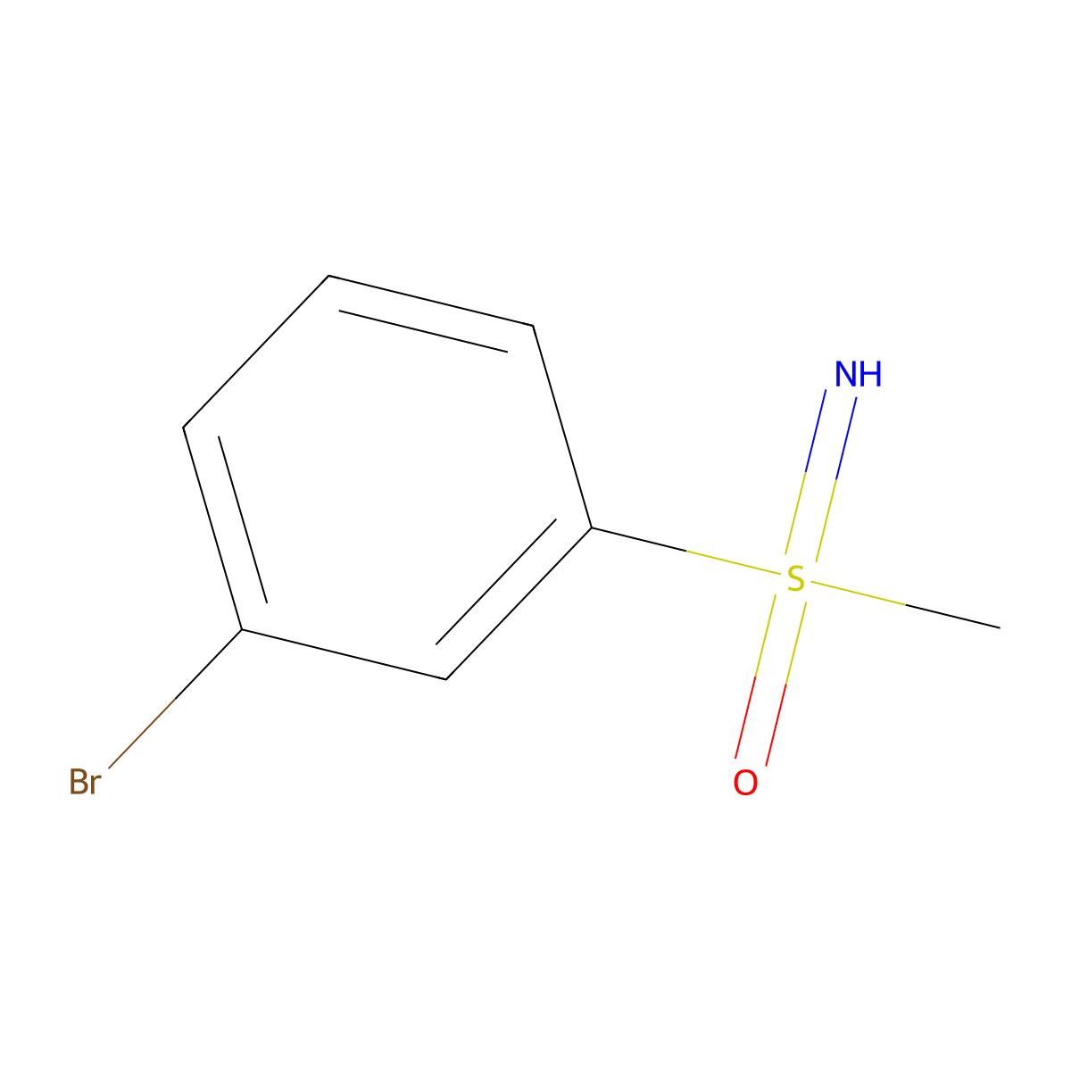 1-bromo-3-(S-methylsulfonimidoyl)benzene molecular structure, CAS 1789700-09-9