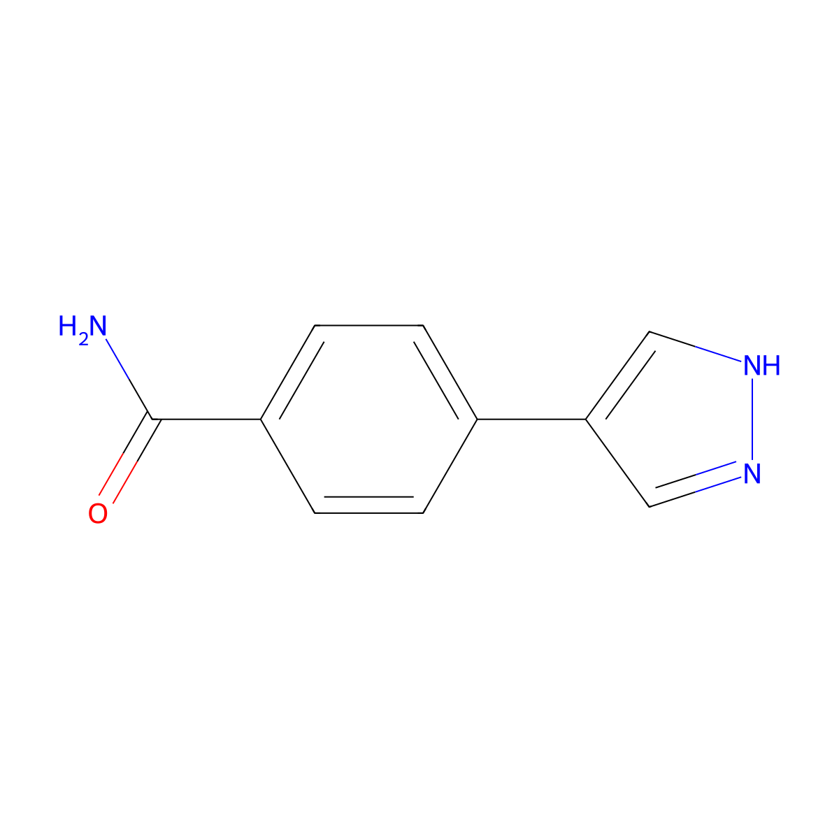 4-(1H-pyrazol-4-yl)benzamide molecular structure, CAS 1789701-10-5