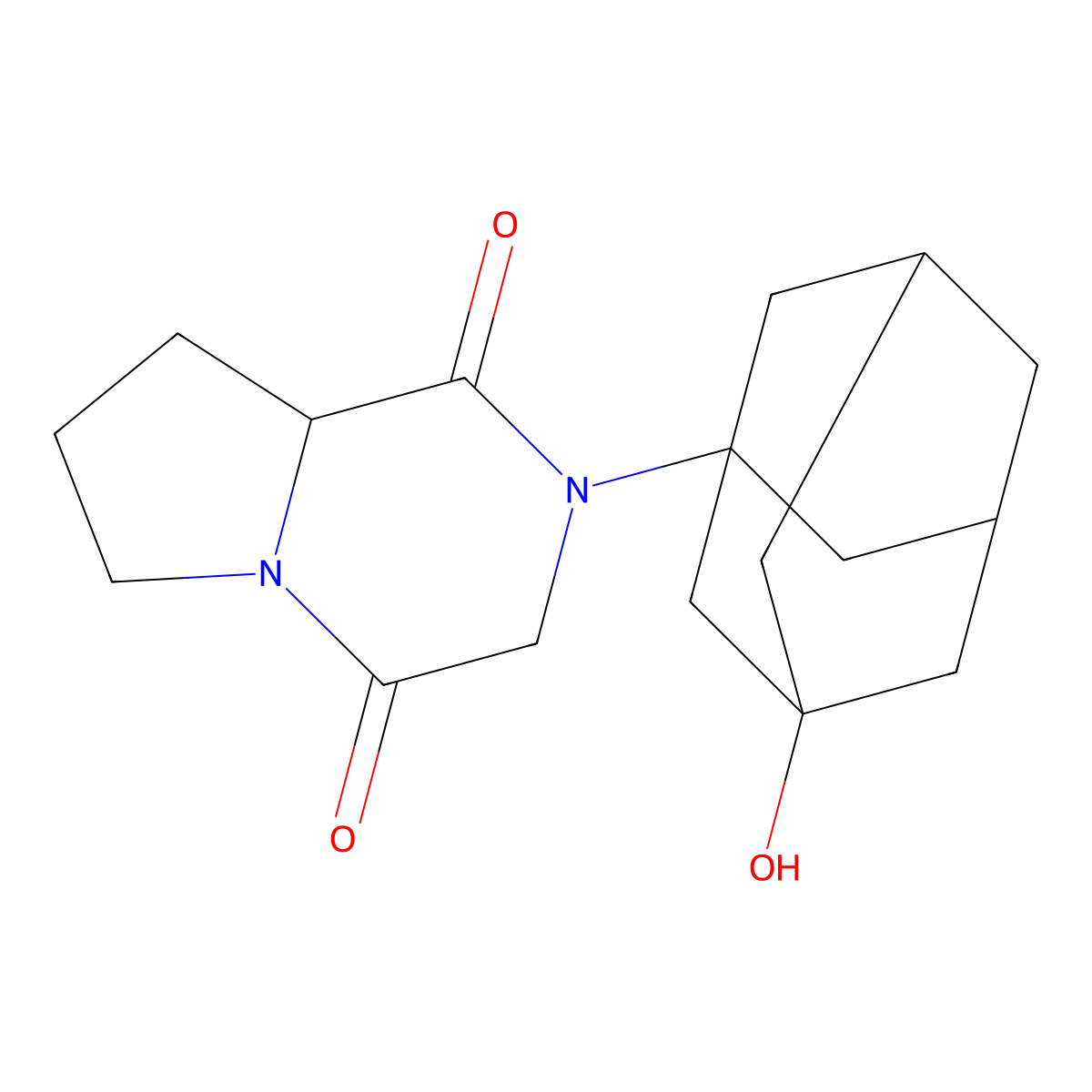 Vildagliptin Lactam molecular structure, CAS 1789703-36-1
