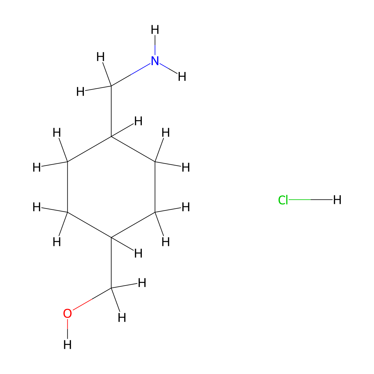 Rac-[(1r,4r)-4-(aminomethyl)cyclohexyl]methanol hydrochloride molecular structure, CAS 178972-33-3