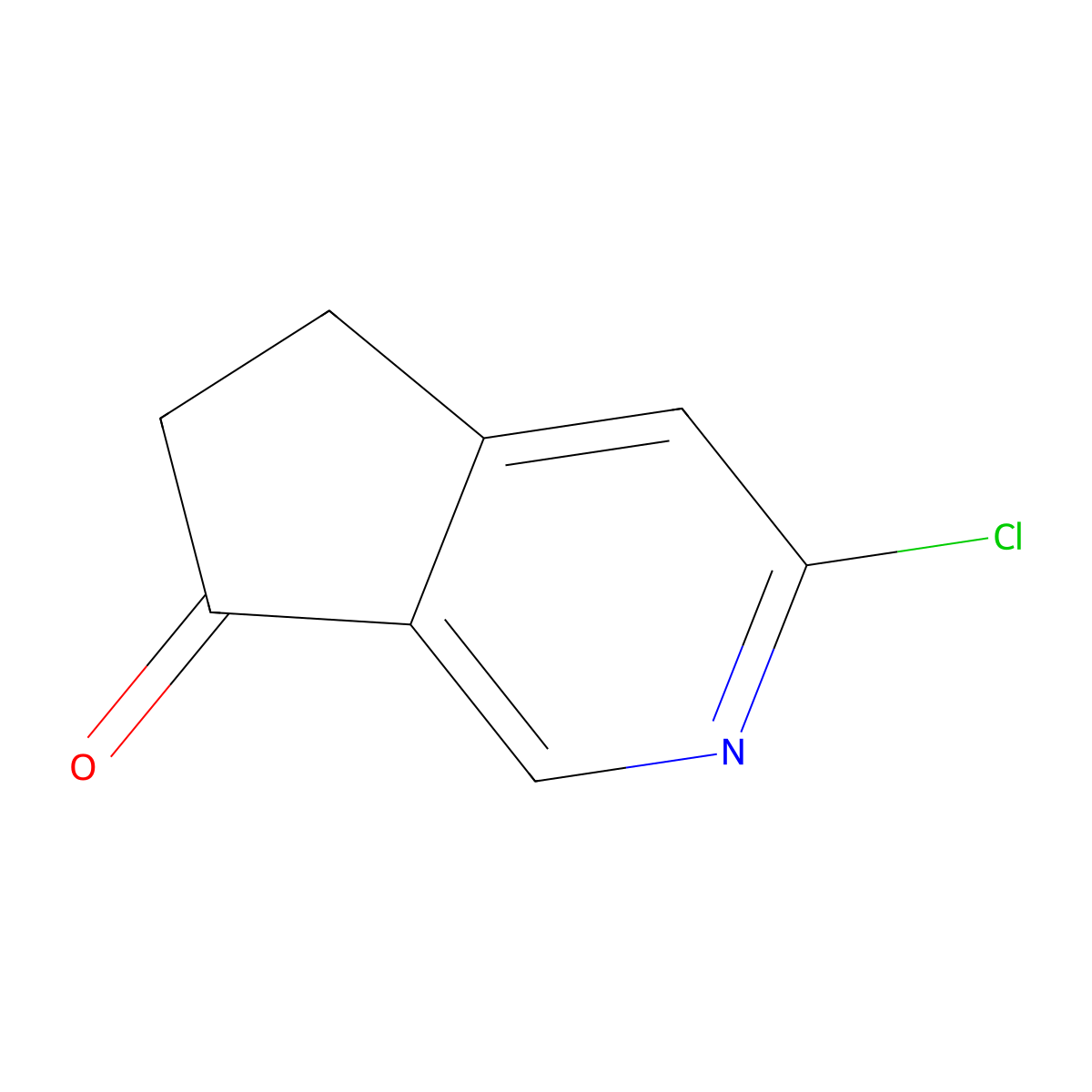 3-chloro-5H,6H,7H-cyclopenta[c]pyridin-7-one molecular structure, CAS 1789728-01-3