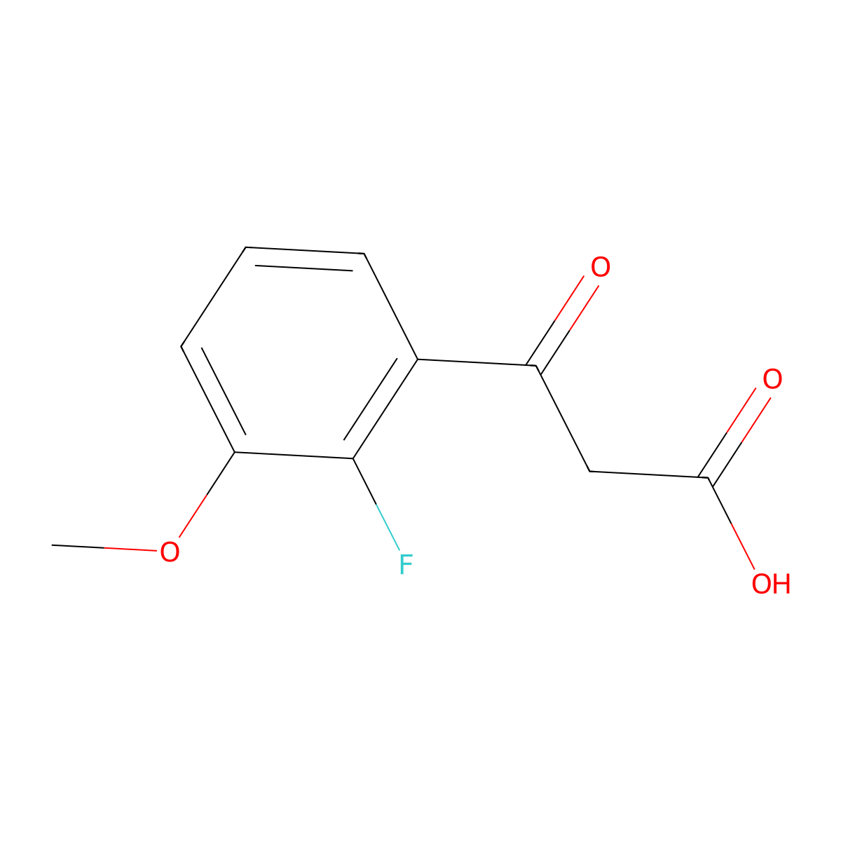 2-Fluoro-3-methoxy-I(2)-oxobenzenepropanoic acid molecular structure, CAS 178974-91-9