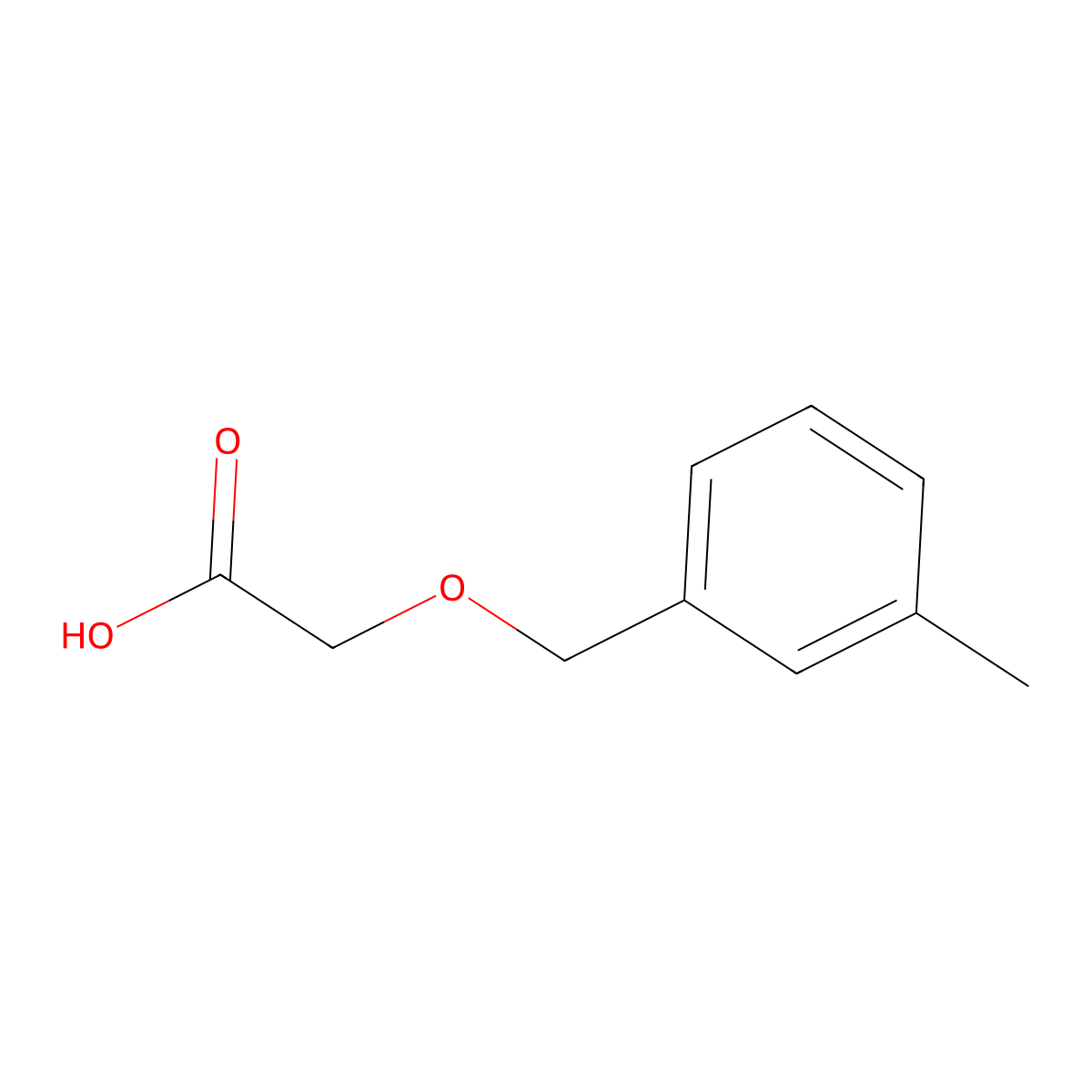 2-[(3-Methylphenyl)methoxy]acetic acid molecular structure, CAS 178974-96-4