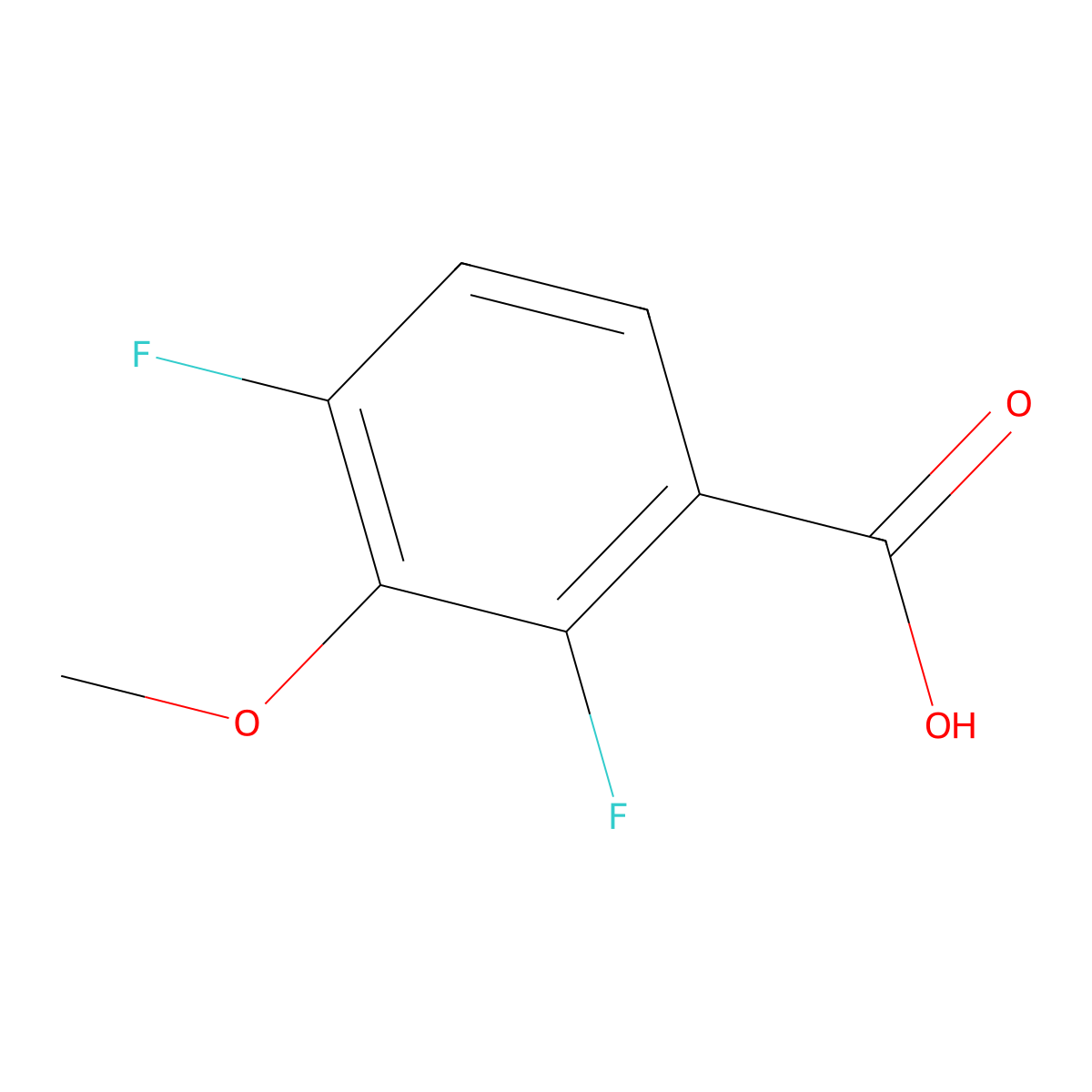 2,4-Difluoro-3-methoxybenzoic Acid molecular structure, CAS 178974-97-5