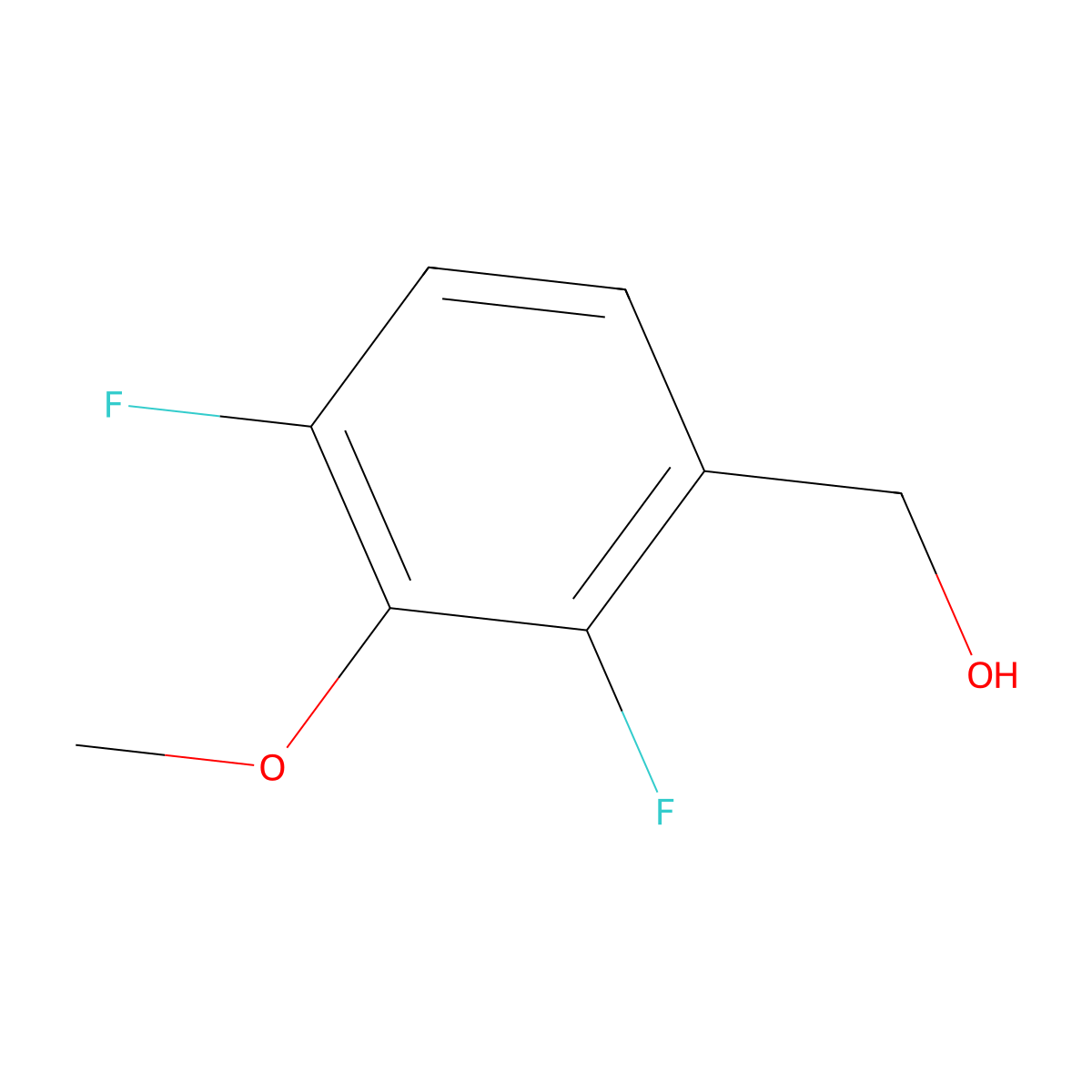 2,4-Difluoro-3-methoxybenzyl alcohol molecular structure, CAS 178974-98-6