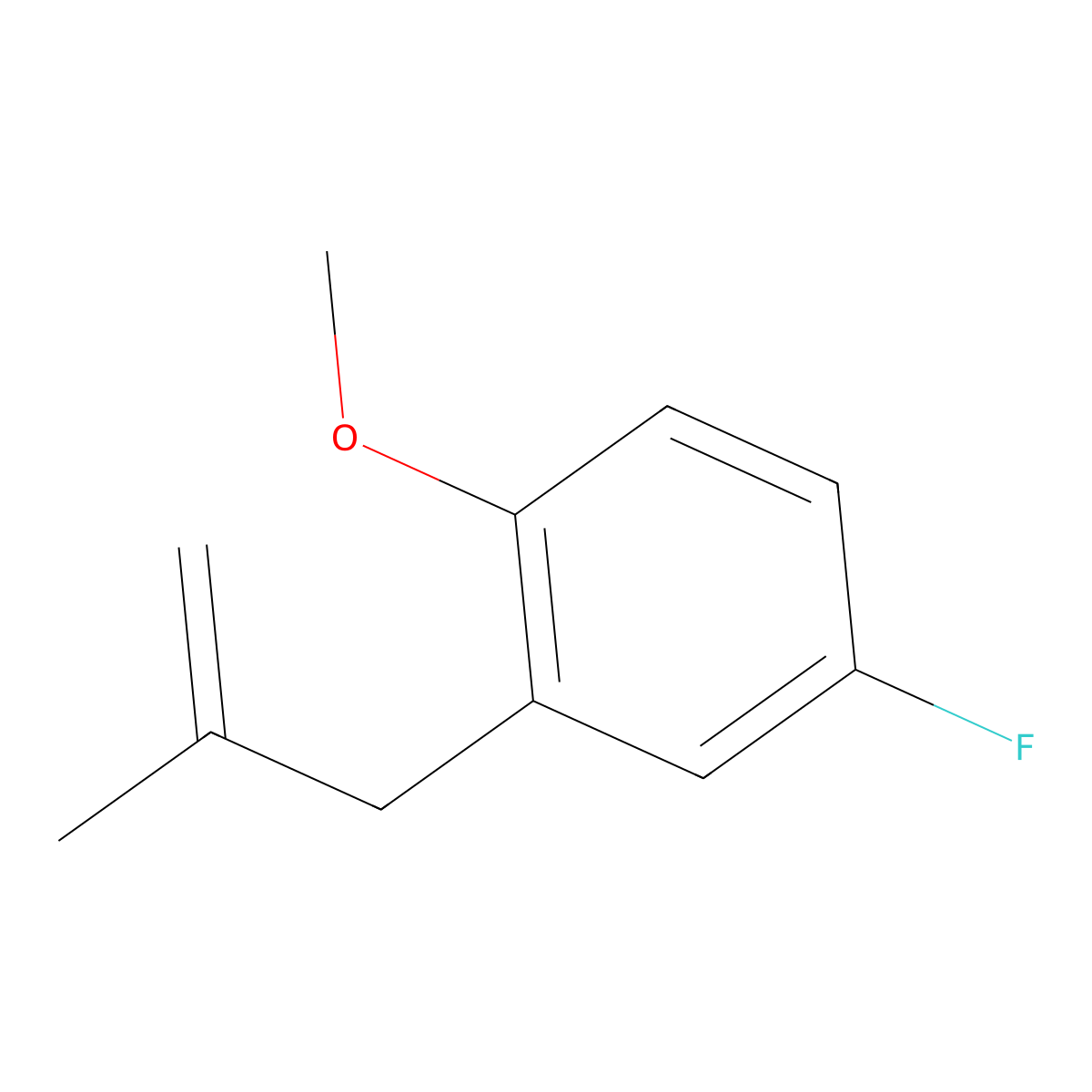3-(5-Fluoro-2-methoxyphenyl)-2-methyl-1-propene molecular structure, CAS 178977-00-9