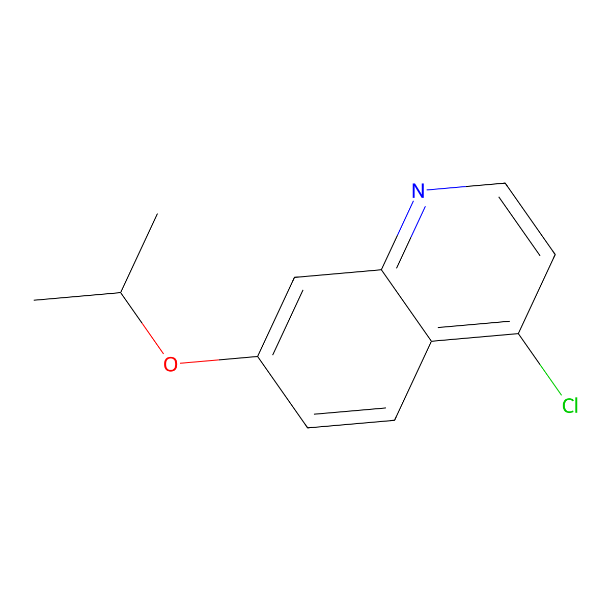 4-Chloro-7-(propan-2-yloxy)quinoline molecular structure, CAS 178984-52-6