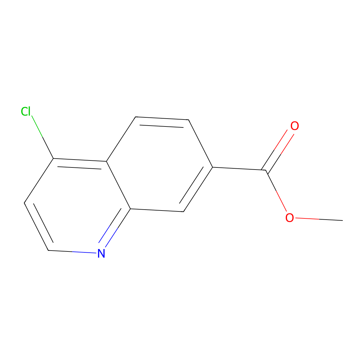 Methyl 4-chloroquinoline-7-carboxylate molecular structure, CAS 178984-69-5
