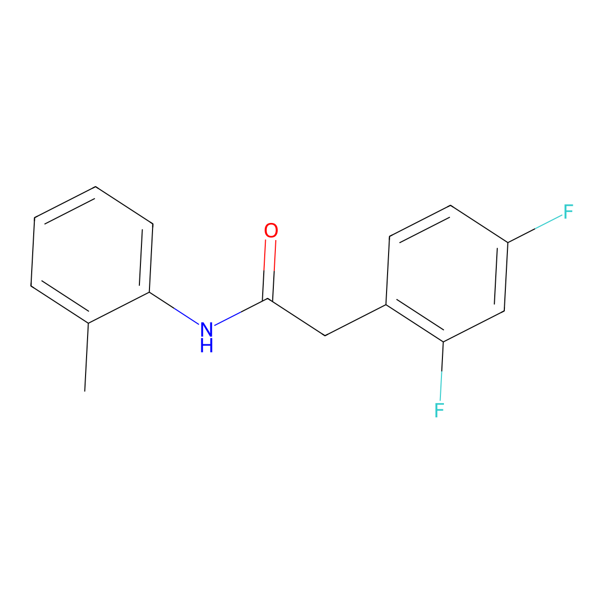 2,4-Difluoro-N-(2-methylphenyl)benzeneacetamide molecular structure, CAS 1789855-25-9