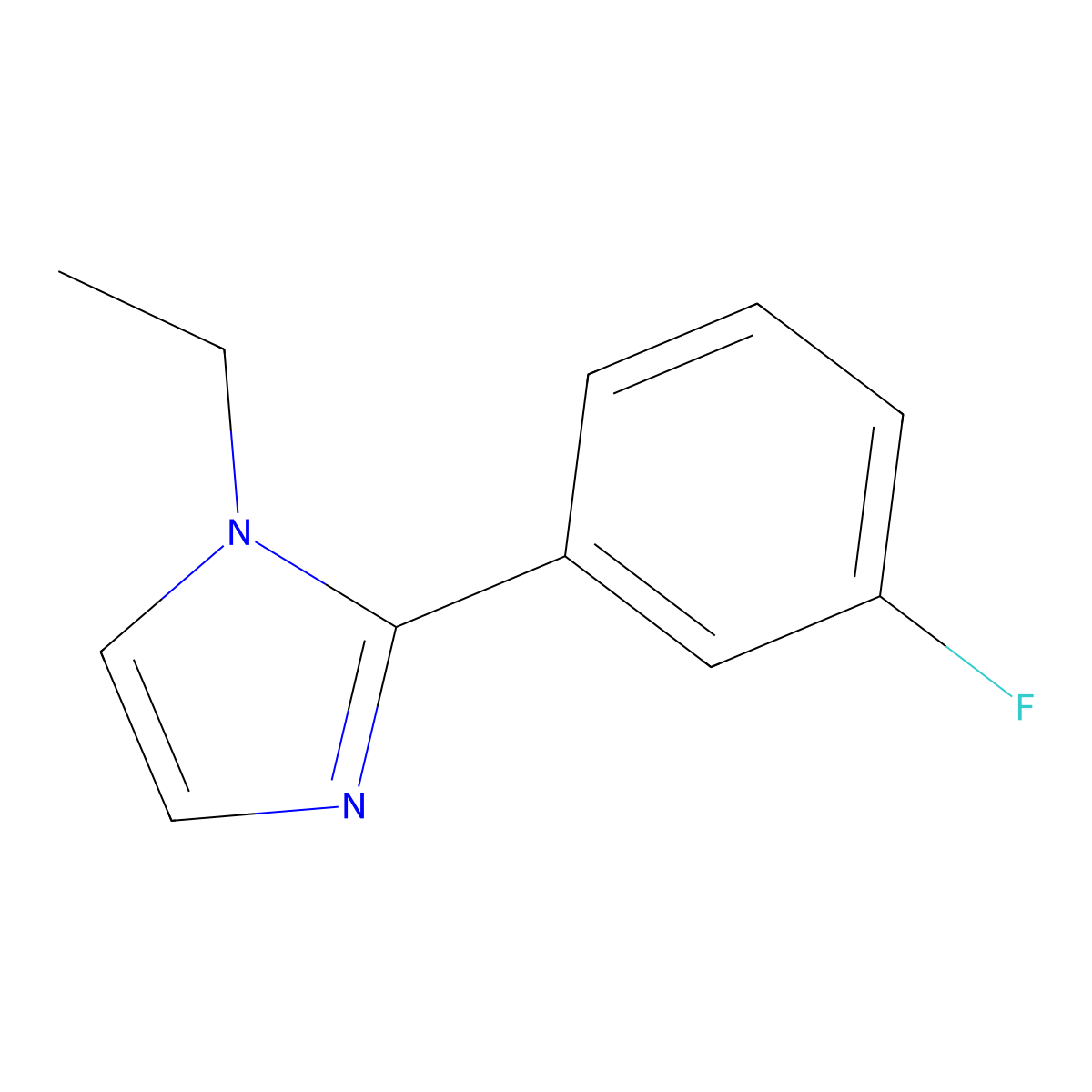 1-ethyl-2-(3-fluorophenyl)-1H-imidazole molecular structure, CAS 1789876-29-4