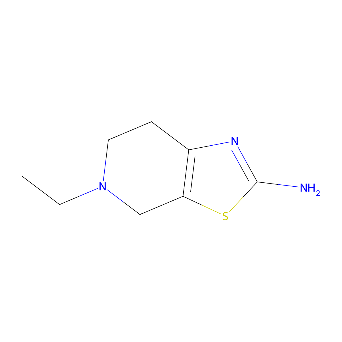 5-Ethyl-4,5,6,7-tetrahydrothiazolo[5,4-c]pyridin-2-amine molecular structure, CAS 17899-49-9