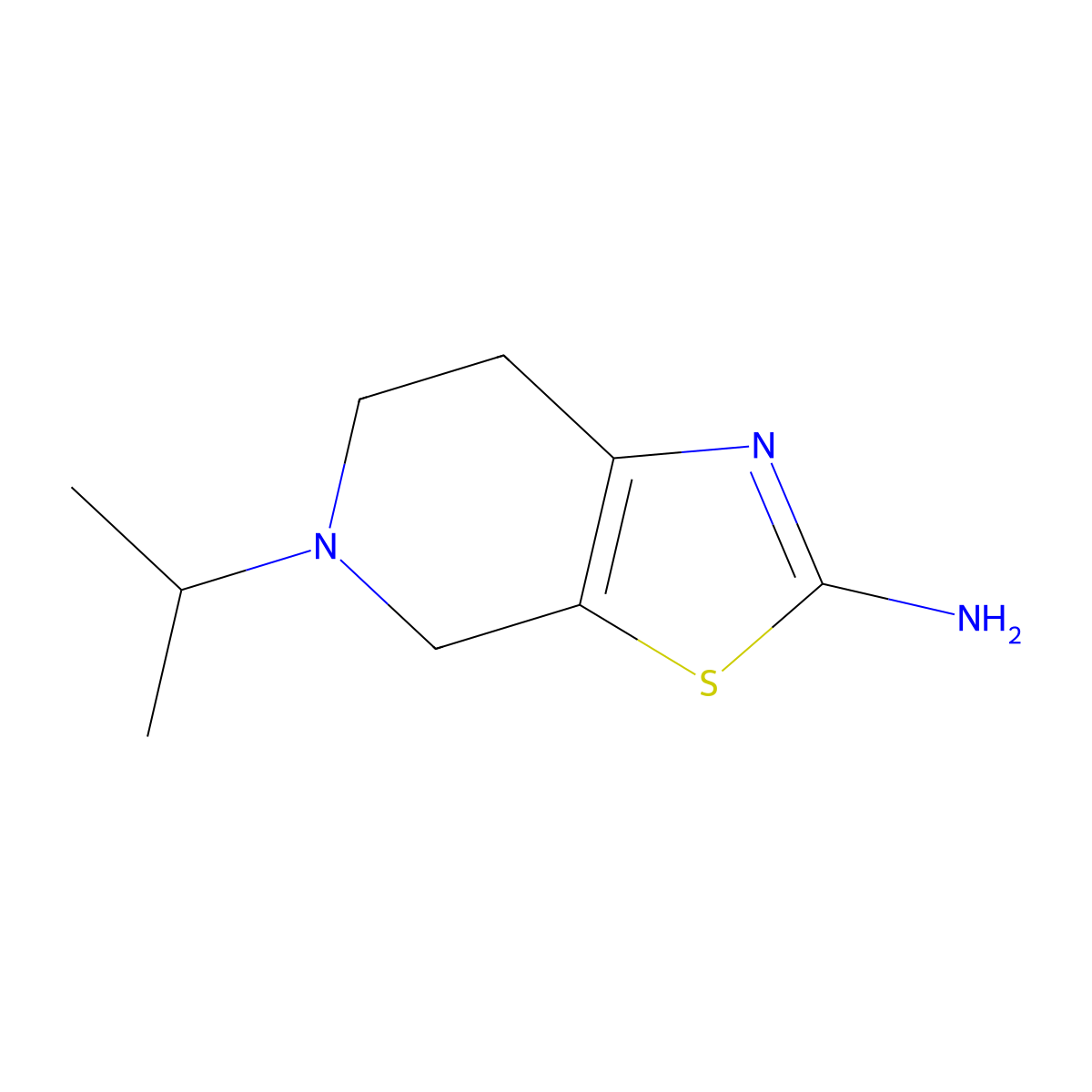 5-(propan-2-yl)-4H,5H,6H,7H-[1,3]thiazolo[5,4-c]pyridin-2-amine molecular structure, CAS 17899-51-3