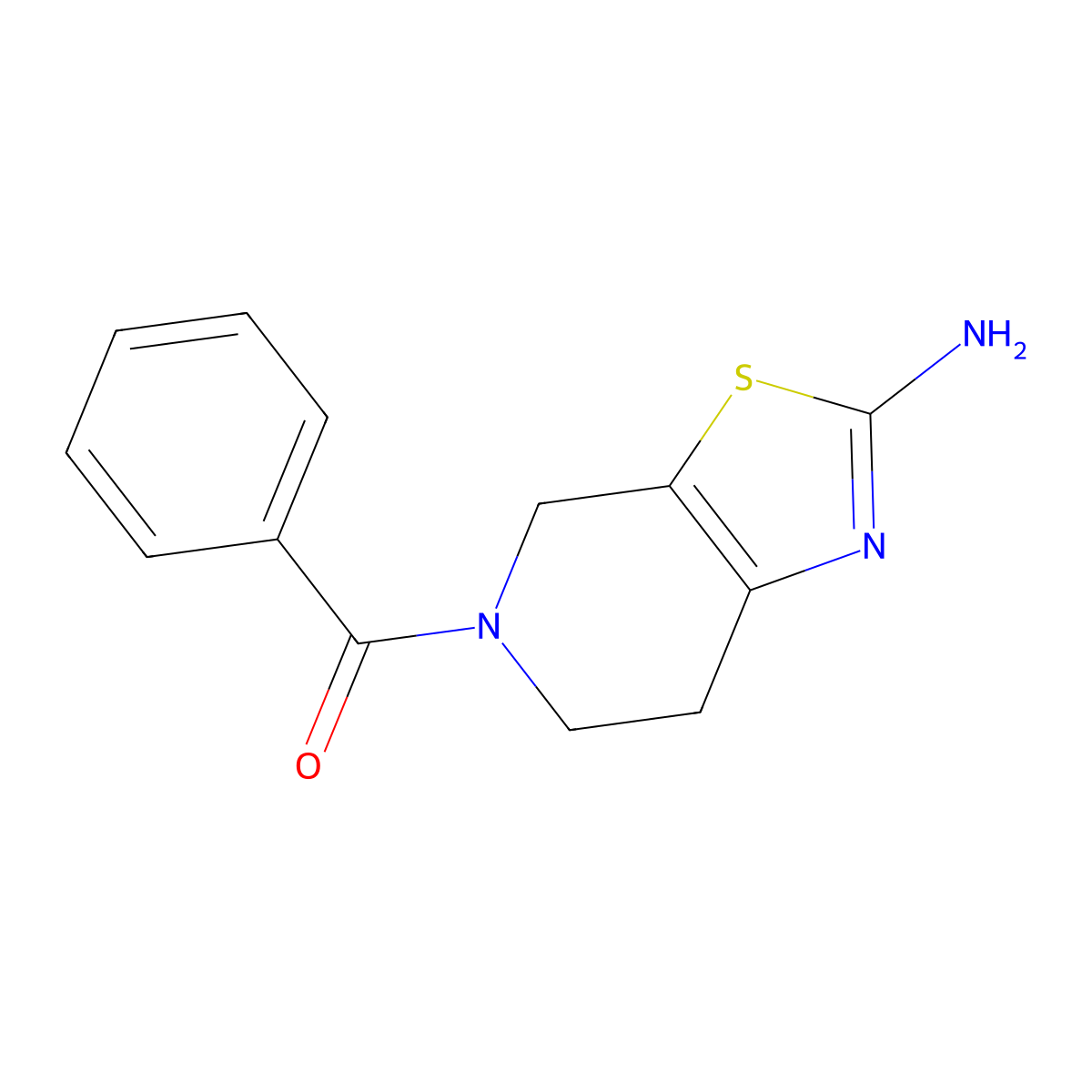 5-Benzoyl-4H,6H,7H-[1,3]thiazolo[5,4-c]pyridin-2-amine molecular structure, CAS 17899-57-9