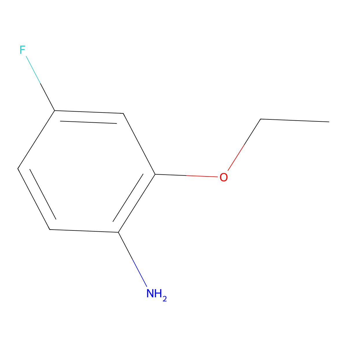 2-Ethoxy-4-fluoroaniline molecular structure, CAS 178993-28-7