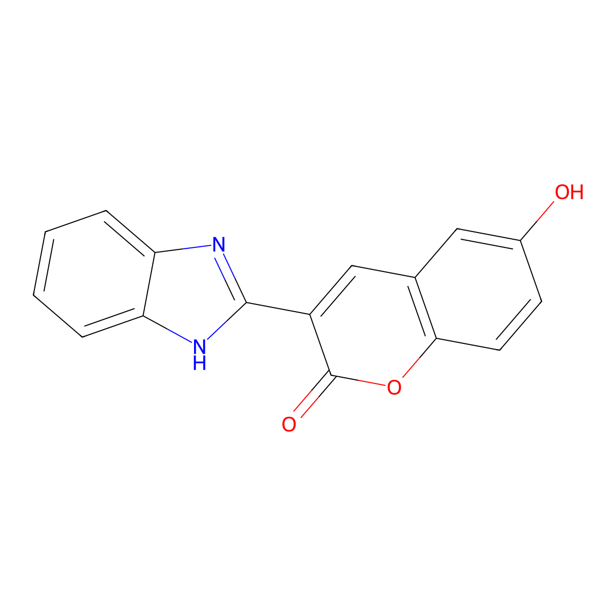 3-(1H-benzimidazol-2-yl)-6-hydroxy-2H-chromen-2-one molecular structure, CAS 178993-72-1