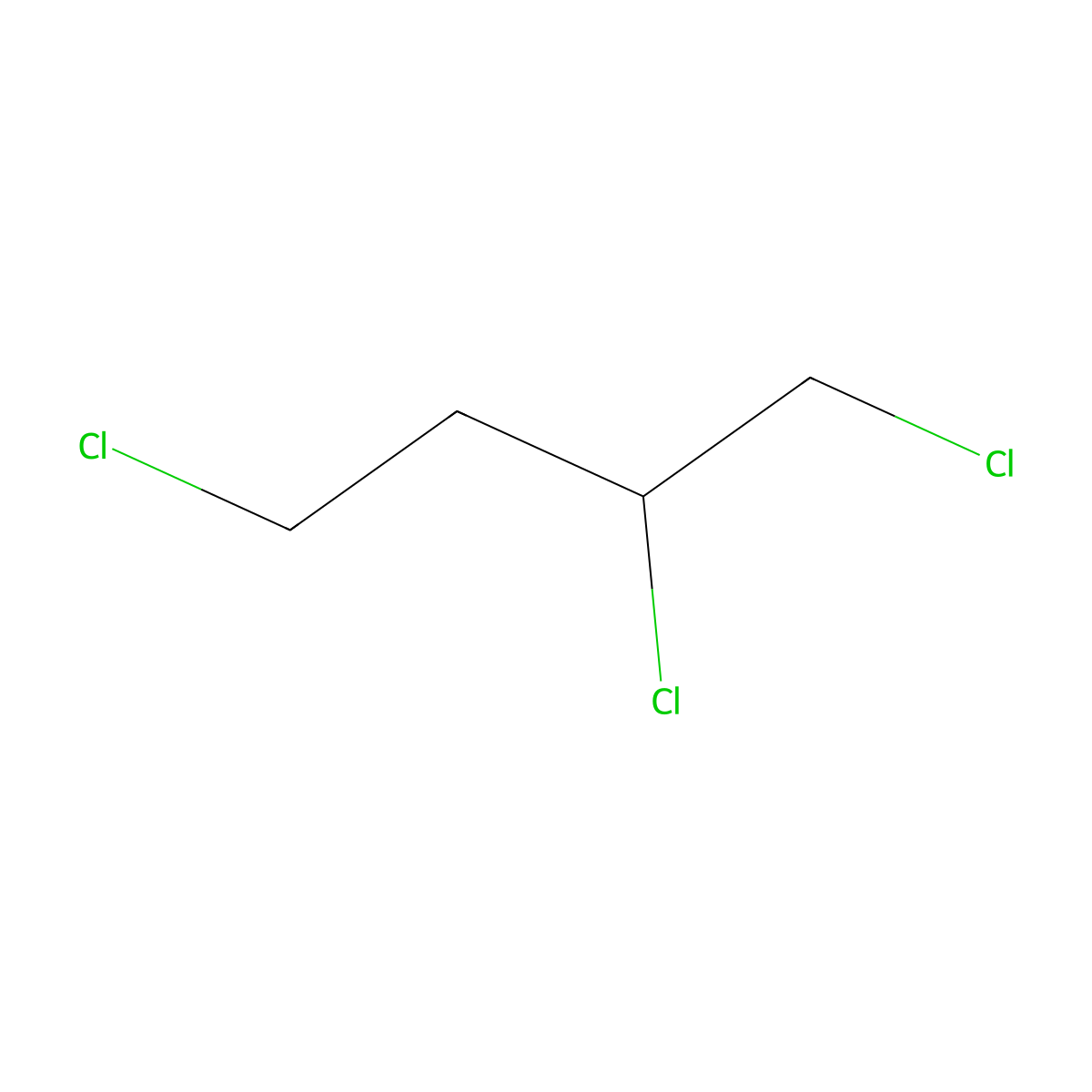 1,2,4-Trichlorobutane molecular structure, CAS 1790-22-3