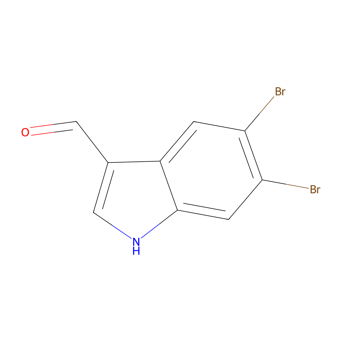 5,6-Dibromo-1H-indole-3-carbaldehyde molecular structure, CAS 17900-95-7