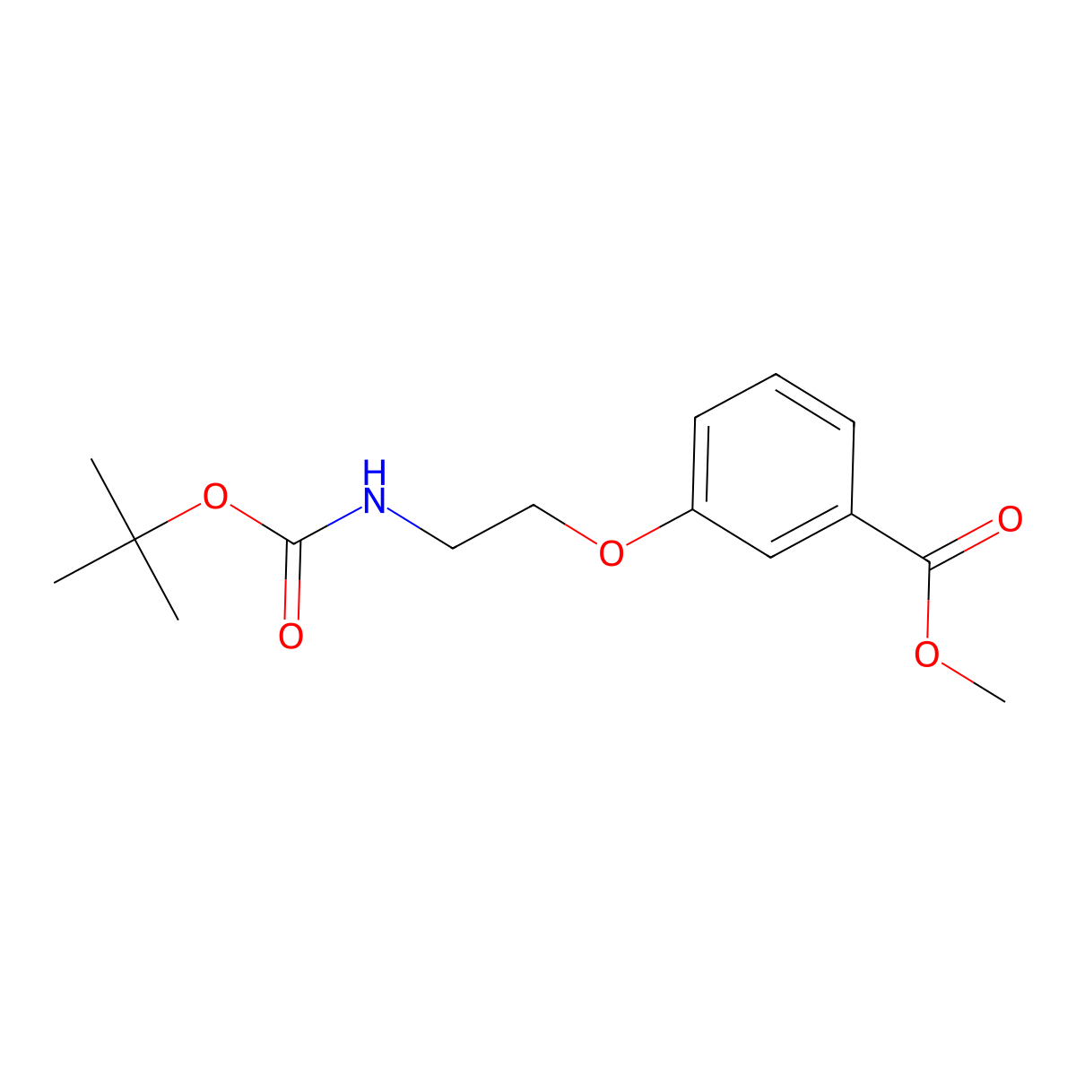 Methyl 3-(2-((tert-butoxycarbonyl)amino)ethoxy)benzoate molecular structure, CAS 179002-82-5