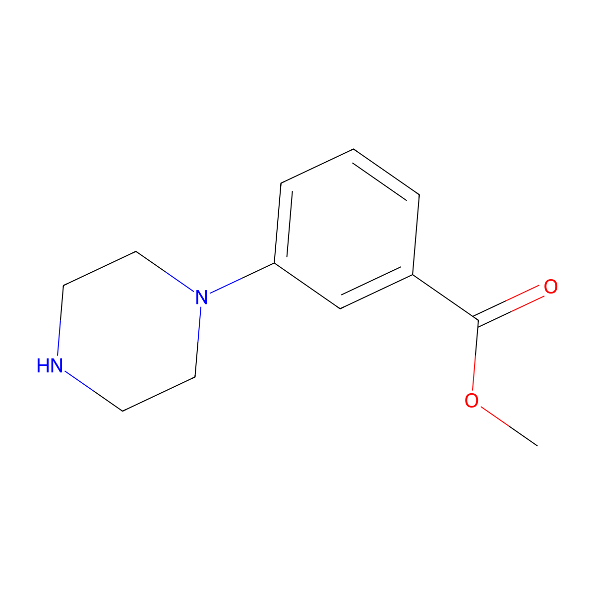 Methyl 3-(piperazin-1-YL)benzoate molecular structure, CAS 179003-08-8