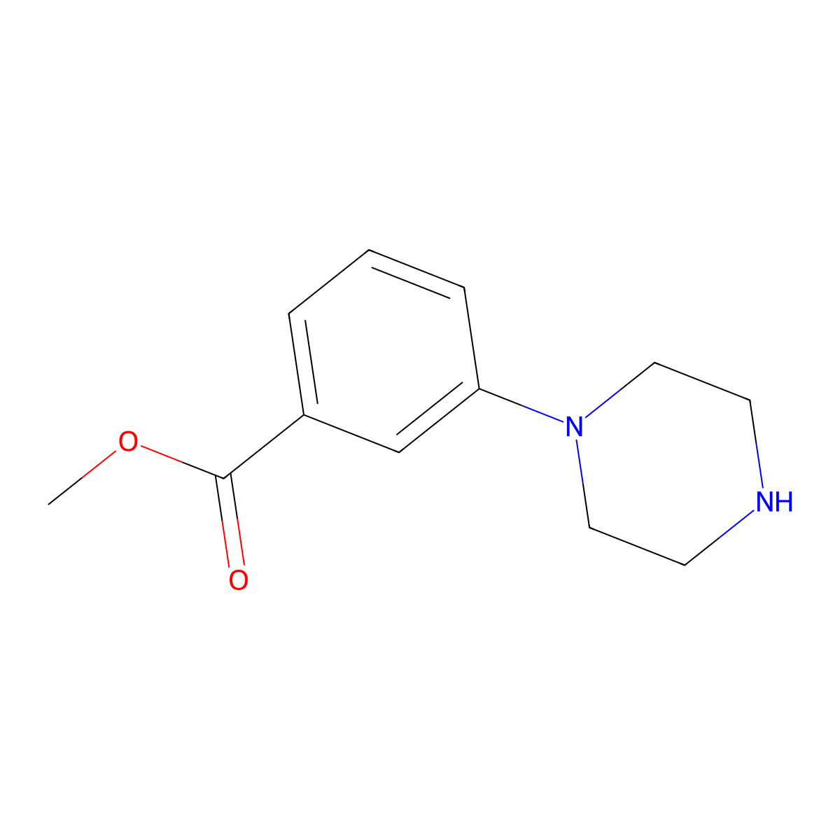 Methyl 3-(piperazin-1-YL)benzoate molecular structure, CAS 179003-08-8