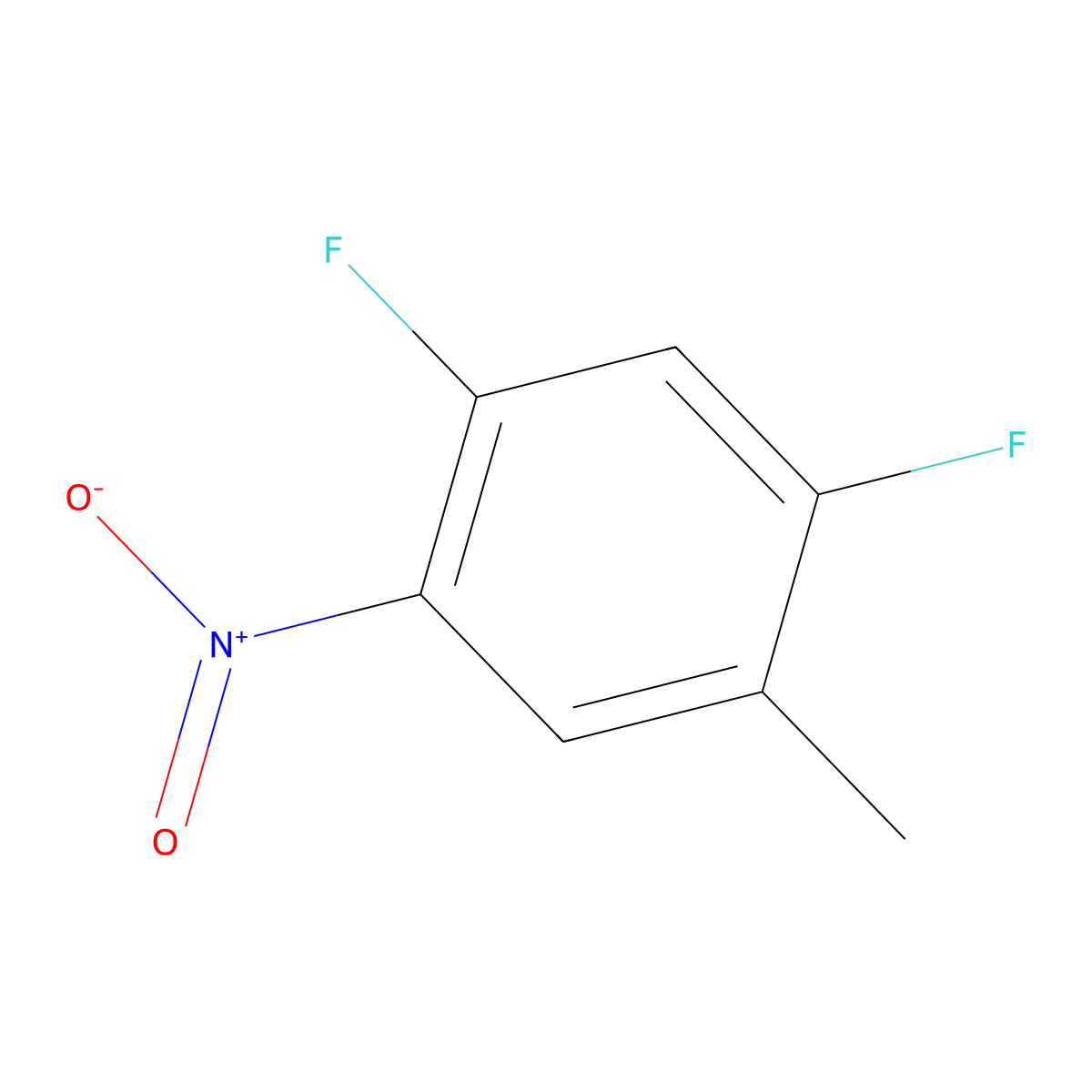 1,5-Difluoro-2-methyl-4-nitrobenzene molecular structure, CAS 179011-38-2