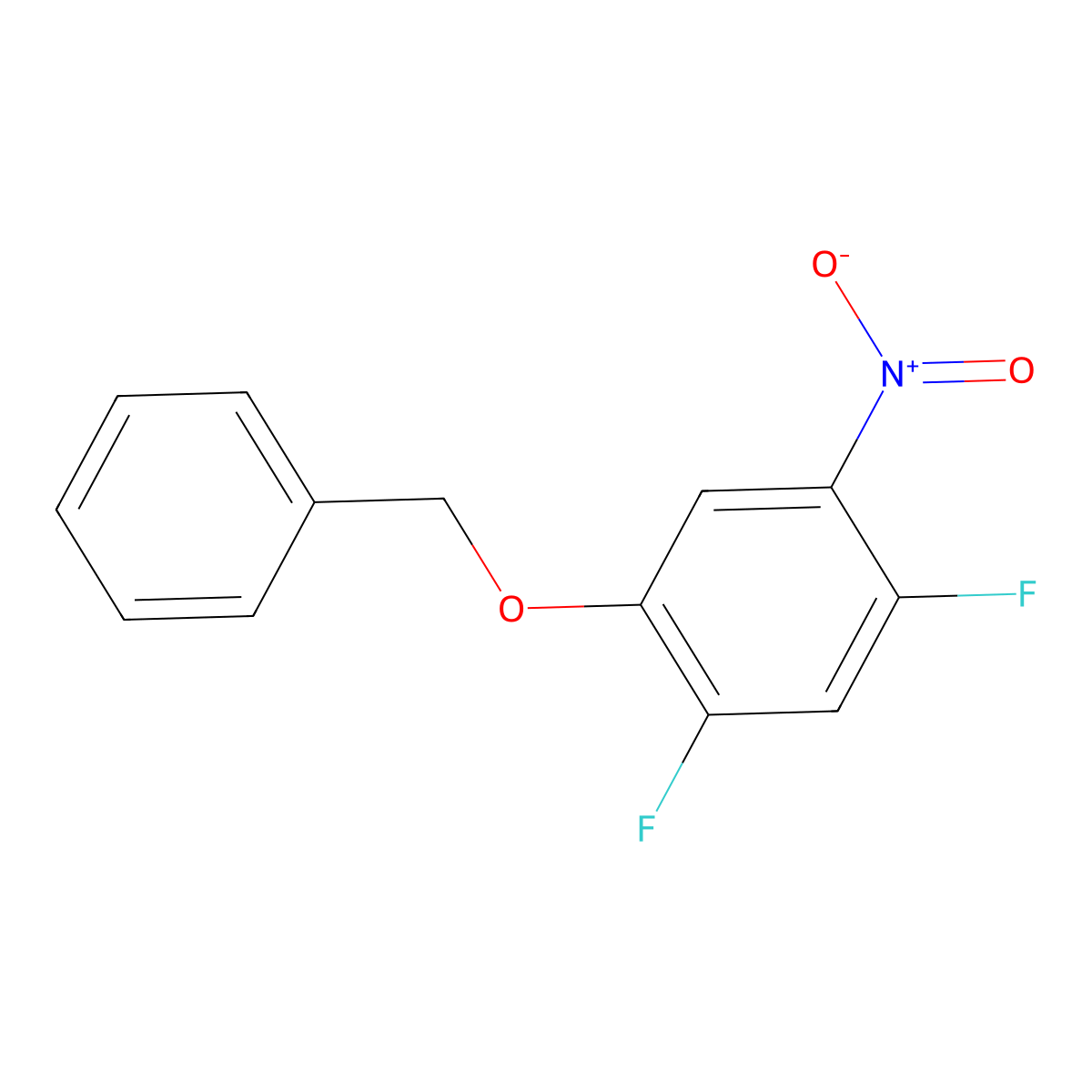 1-(Benzyloxy)-2,4-difluoro-5-nitrobenzene molecular structure, CAS 179011-40-6