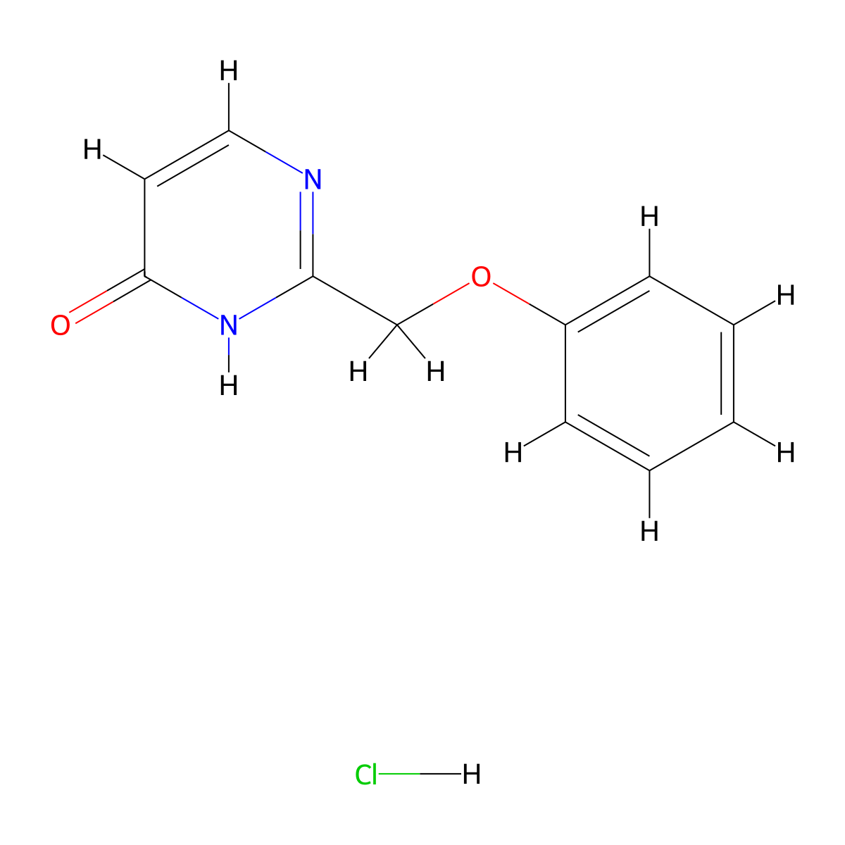 2-(Phenoxymethyl)-1,4-dihydropyrimidin-4-one hydrochloride molecular structure, CAS 1790140-56-5