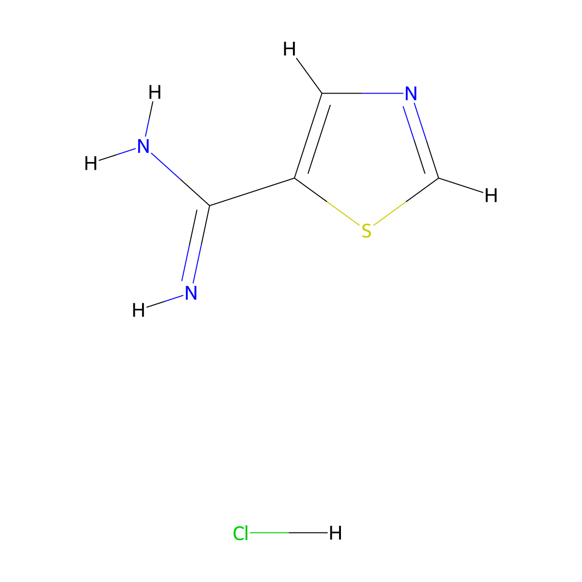 1,3-Thiazole-5-carboximidamide hydrochloride molecular structure, CAS 1790156-03-4