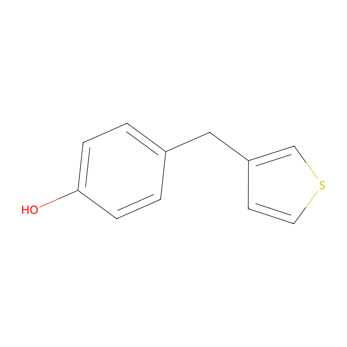 4-[(Thiophen-3-yl)methyl]phenol molecular structure, CAS 179018-41-8